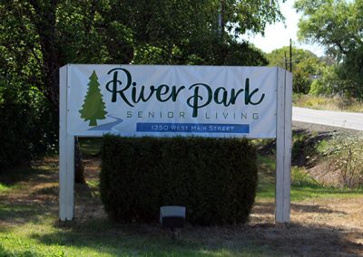 Mosaic Management's River Park Senior Living Sign